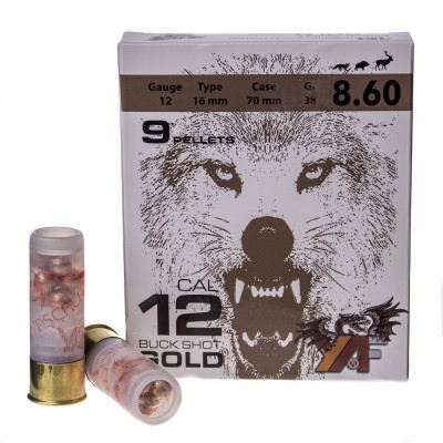 Y.A.F. №13/0 - кал. 12х70, 34 гр. тапа gold - YAVASCALAR