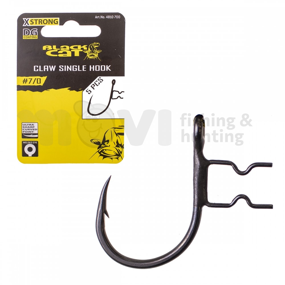 Куки Black Cat Claw Single Hook #7/0 | Куки за сом | Риболов на сом |