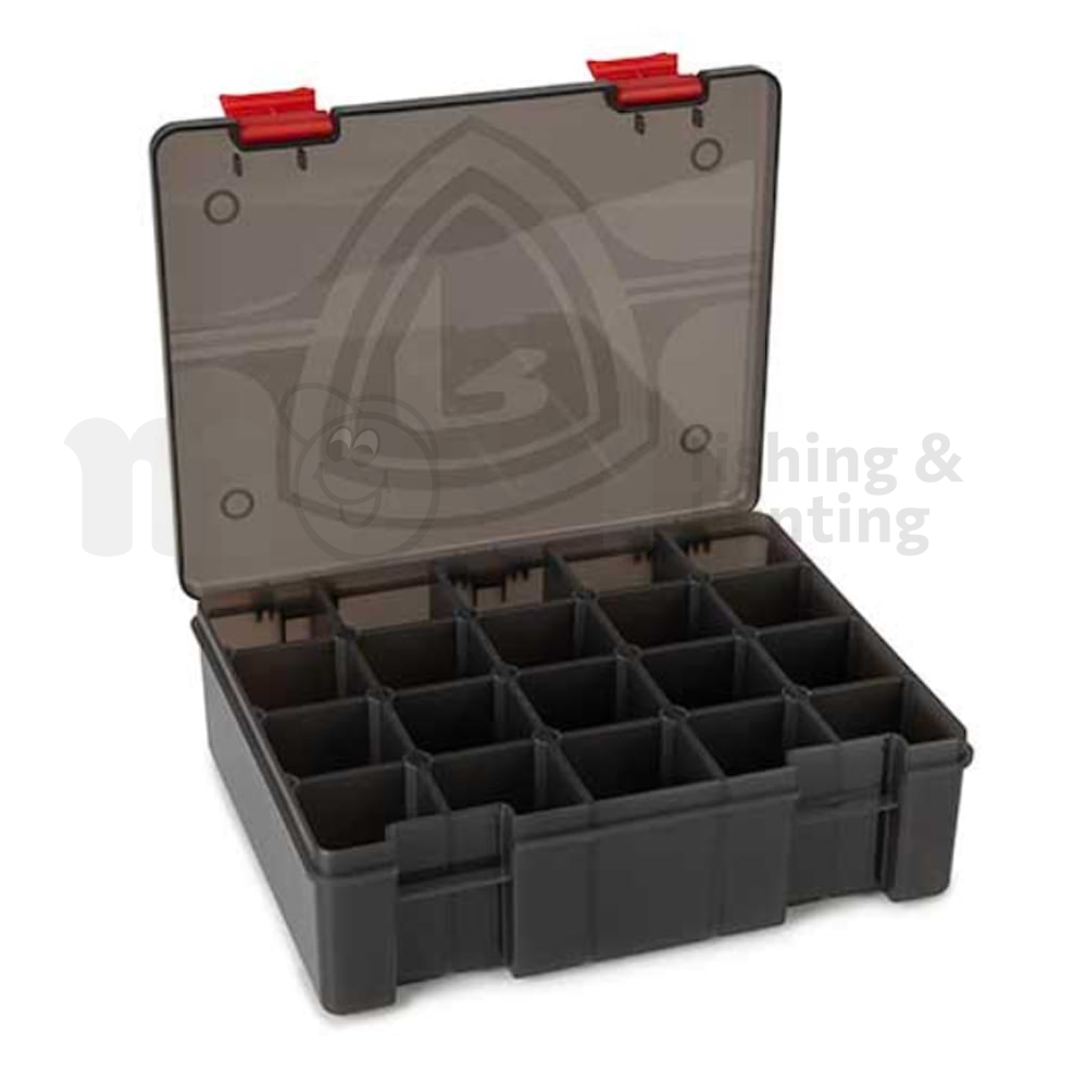 Fox Rage Stack & Store Shield Box 12 Fächer – Flache Köderbox (22x15x4 Cm) Köderbox Tacklebox