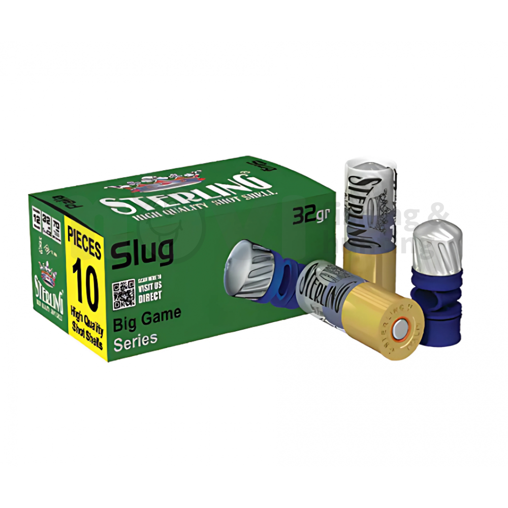 Патрони STERLING 12/70 Slug 32 gr. - Big Game Series | Гладкоцевни патрони | Боеприпаси |