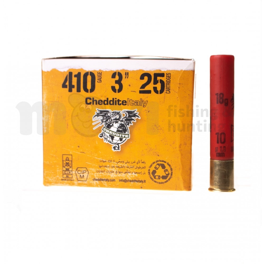 Гладкоцевни патрони Cheddite Magnum - кал. 36/.410, 18 гр., № 10, Тапа |  |  |