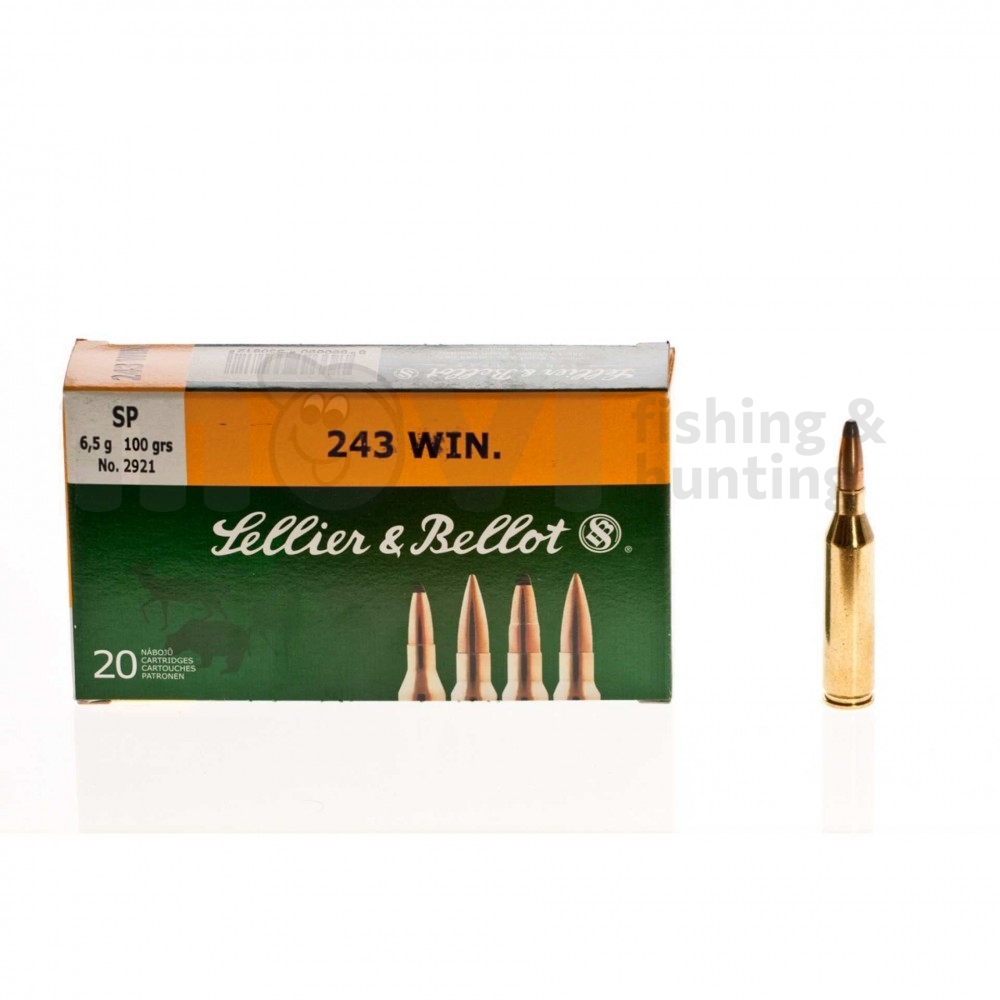 Патрони Sellier&Bellot SP .243Win. 6.5g/100gr | Нарезни патрони | Боеприпаси |