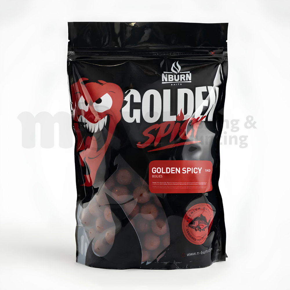 Протеинови топчета GOLDEN SPICY 1KG - NBURN - бавни | Захранка за шаран | Риболов на шаран |