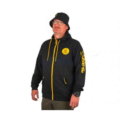 Суитчер с качулка Black Cat Black Zip Hoody - Black Cat